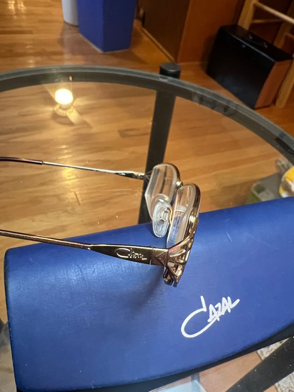Cazal Gold Frame Eyeglasses with Black Temple Tips - Picture 2 of 8